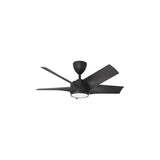 Vannus PRISTI 5B/40 LED MATT BLACK 5 Blades 40 Inch LED DC Motor Matt Black | TBM Online
