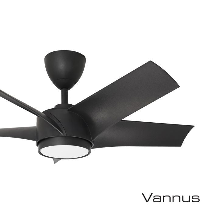 Vannus PRISTI 5B/40 LED MATT BLACK 5 Blades 40 Inch LED DC Motor Matt Black | TBM Online