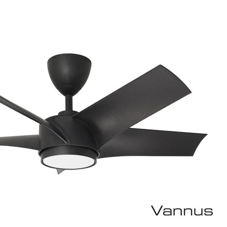 Vannus PRISTI 5B/40 LED MATT BLACK 5 Blades 40 Inch LED DC Motor Matt Black | TBM Online