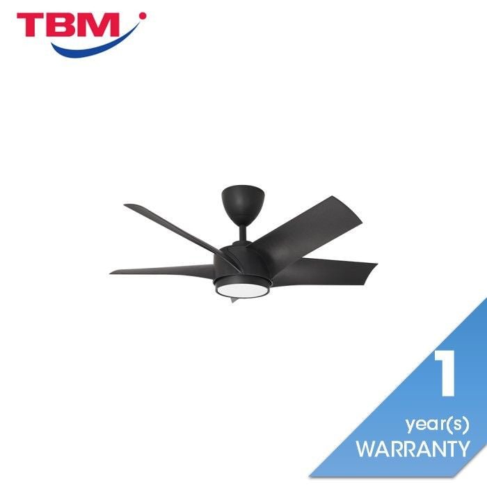 Vannus PRISTI 5B/40 LED MATT BLACK 5 Blades 40 Inch LED DC Motor Matt Black | TBM Online