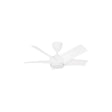 Vannus PRISTI 5B/40 LED MATT WHITE 5 Blades 40 Inch LED DC Motor Matt White | TBM Online
