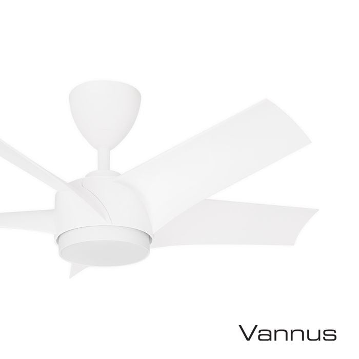 Vannus PRISTI 5B/40 LED MATT WHITE 5 Blades 40 Inch LED DC Motor Matt White | TBM Online
