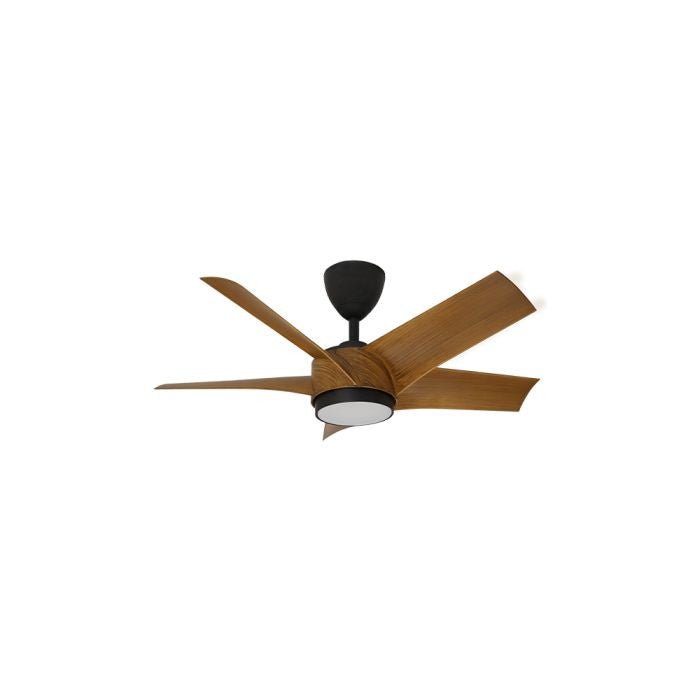 Vannus PRISTI 5B/40 LED WALNUT/MB 5 Blades 40 Inch LED DC Motor Walnut Matt Black | TBM Online