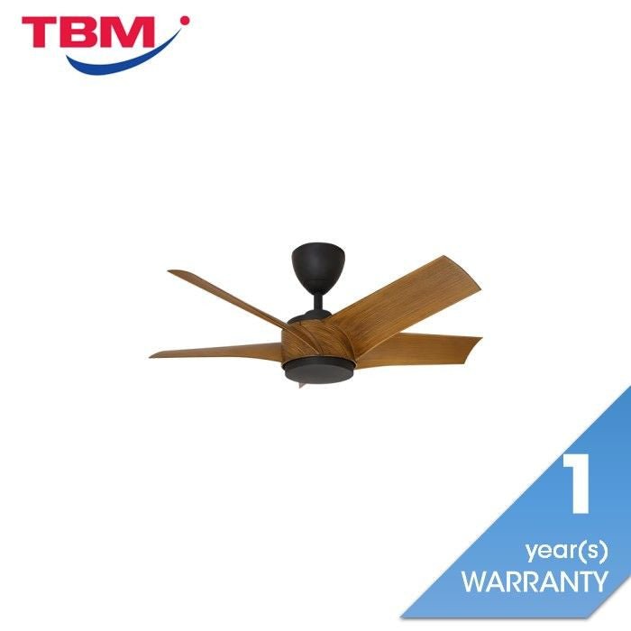 Vannus PRISTI 5B/40 WALNUT/MB 5 Blades 40 Inch DC Motor Walnut Matt Black | TBM Online