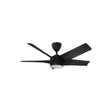 Vannus PRISTI 5B/46 LED MATT BLACK 5 Blades 46 Inch LED DC Motor Matt Black | TBM Online