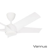 Vannus PRISTI 5B/46 LED MATT WHITE 5 Blades 46 Inch LED DC Motor Matt White | TBM Online