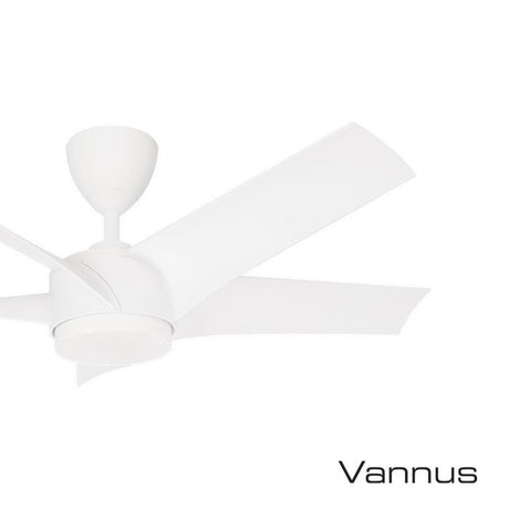 Vannus PRISTI 5B/46 LED MATT WHITE 5 Blades 46 Inch LED DC Motor Matt White | TBM Online