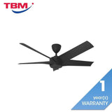 Vannus PRISTI 5B/52 MATT BLACK 5 Blades 52 Inch DC Motor Matt Black | TBM Online
