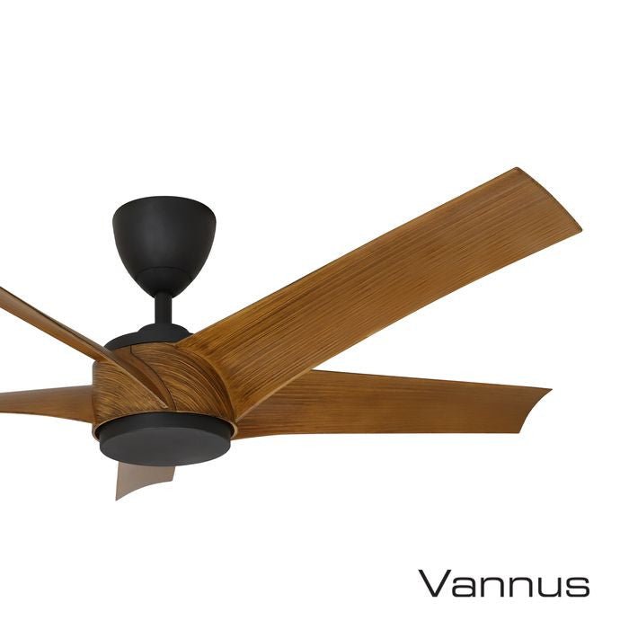 Vannus PRISTI 5B/52 WALNUT/MB 5 Blades 52 Inch DC Motor Walnut Matt Black | TBM Online