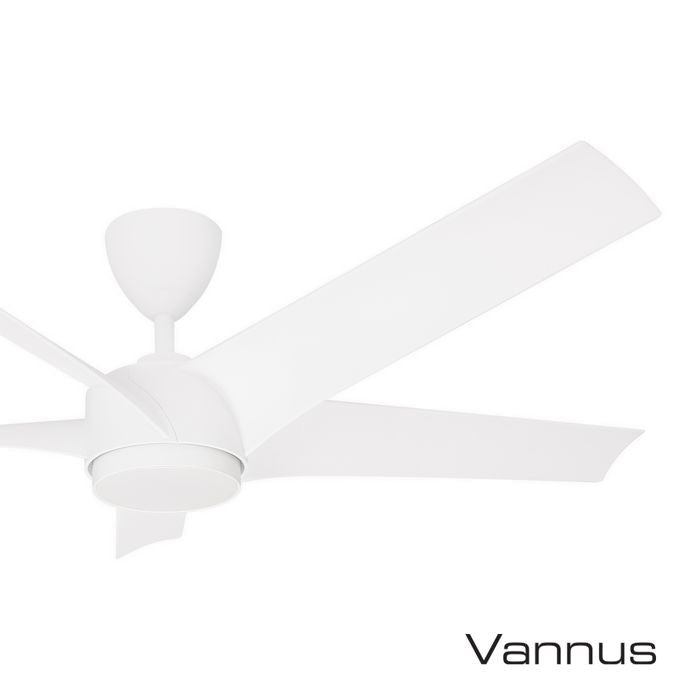 Vannus PRISTI 5B/56 LED MATT WHITE 5 Blades 56 Inch LED DC Motor Matt White | TBM Online