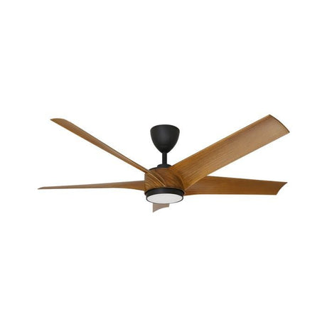 Vannus PRISTI 5B/56 LED WALNUT/MB 5 Blades 56 Inch LED DC Motor Walnut Matt Black | TBM Online