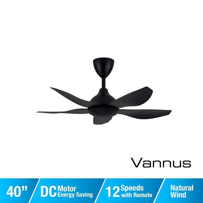 Alpha Vannus SENI-5B/40 MATT BLACK Ceiling Fan 40" 5 Blades Matt Black | TBM Online