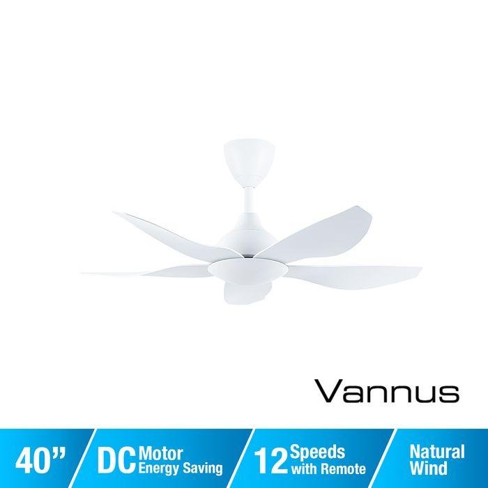 Alpha Vannus SENI-5B/40 MATT WHITE Ceiling Fan 40" 5 Blades Matt White | TBM Online