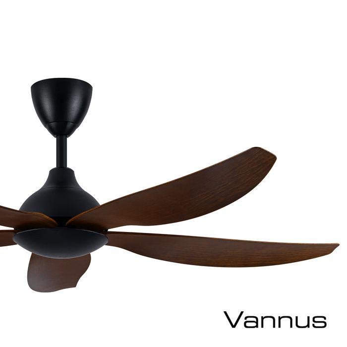Alpha Vannus SENI-5B/56 WALNUT/MB Ceiling Fan 56" 5 Blades Walnut | TBM Online