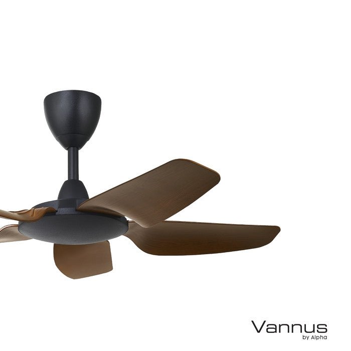 Vannus IRIZ 5B/40 WALNUT MATT BLACK Ceiling Fan 5 Blades 40 Inch Motor DC Walnut Matt Black | TBM Online