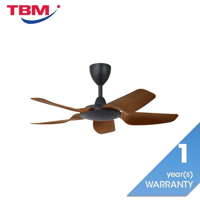 Vannus IRIZ 5B/40 WALNUT MATT BLACK Ceiling Fan 5 Blades 40 Inch Motor DC Walnut Matt Black | TBM Online