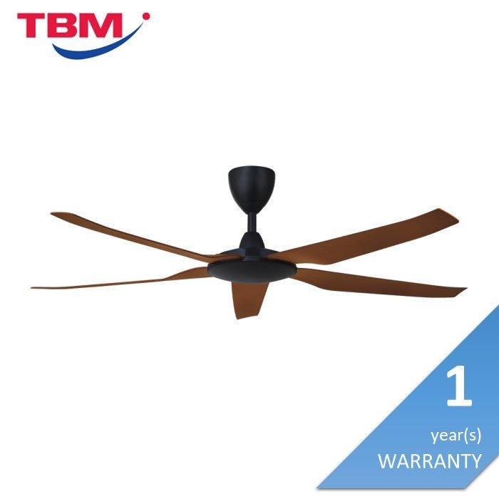 Vannus IRIZ 5B/56 WALNUT MATT BLACK Ceiling Fan 5 Blades 56 Inch Motor DC Walnut Matt Black | TBM Online