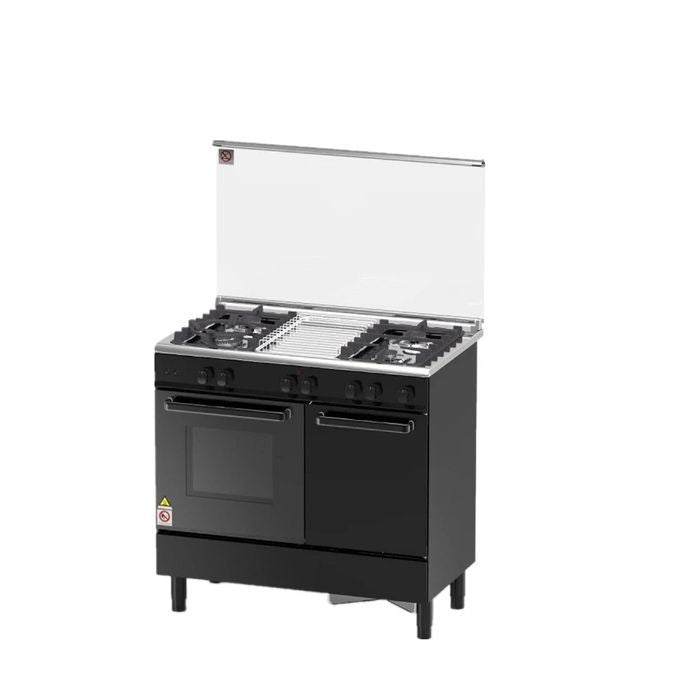 Zanussi ZCG942K Freestanding Gas Cooker 4 Burners Electric - Oven Black | TBM Online