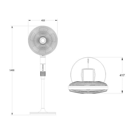 Zenne ZF - SF1611SL - W 360° Oscillation Stand Fan - 16" | TBM Online