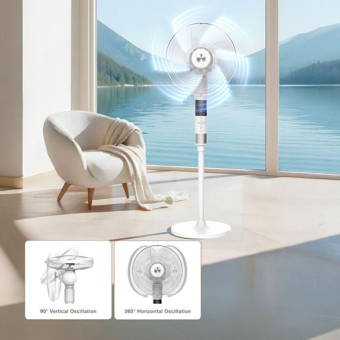 Zenne ZF - SF1611SL - W 360° Oscillation Stand Fan - 16" | TBM Online