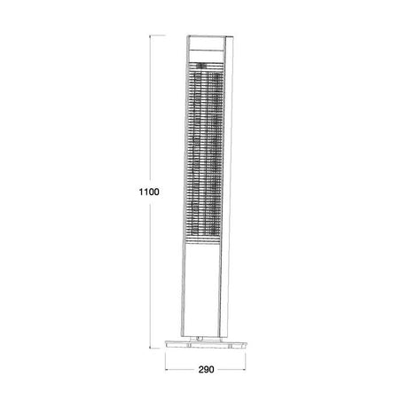 Zenne ZF - TF4413SL - W Tower Fan 40W Air Purification With Electronic Sterilization White | TBM Online