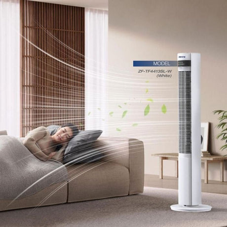 Zenne ZF - TF4413SL - W Tower Fan 40W Air Purification With Electronic Sterilization White | TBM Online