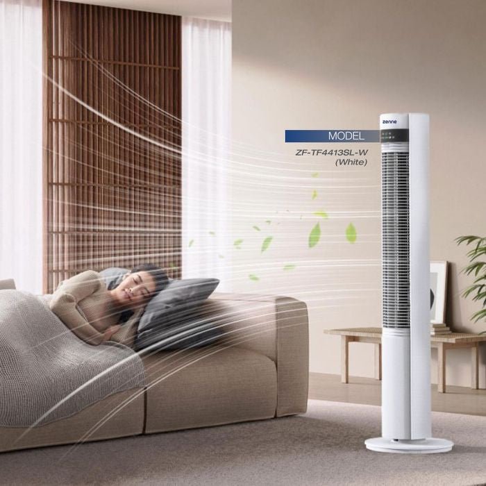 Zenne ZF - TF4413SL - W Tower Fan 40W Air Purification With Electronic Sterilization White | TBM Online
