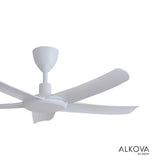 Alkova PAZION G2 5B/46 MATT WHITE Ceiling Fan 5 Blades 46 Inch Matt White | TBM Online