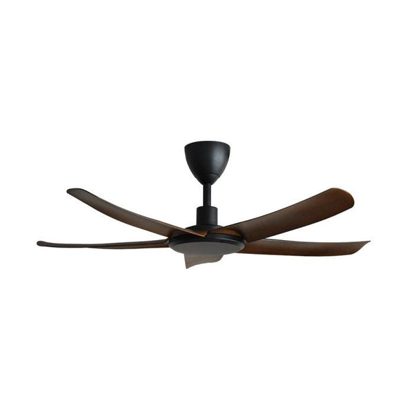 Alkova PAZION G2 5B/46 WALNUT MATT BLACK Ceiling Fan 5 Blades 46 Inch Walnut Matt Black | TBM Online