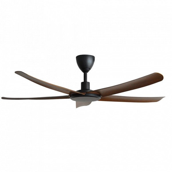 Alkova PAZION G2 5B/56 WALNUT MATT BLACK Ceiling Fan 5 Blades 56 Inch Walnut Matt Black | TBM Online