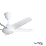 Alkova RACER 5B/40 MATT WHITE Ceiling Fan 40" 5 Blades Matt White | TBM Online