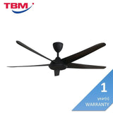 Alkova RACER 5B/60 MATT BLACK Ceiling Fan 60" 5 Blades Matt Black | TBM Online