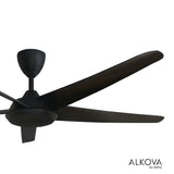 Alkova RACER 5B/60 MATT BLACK Ceiling Fan 60" 5 Blades Matt Black | TBM Online