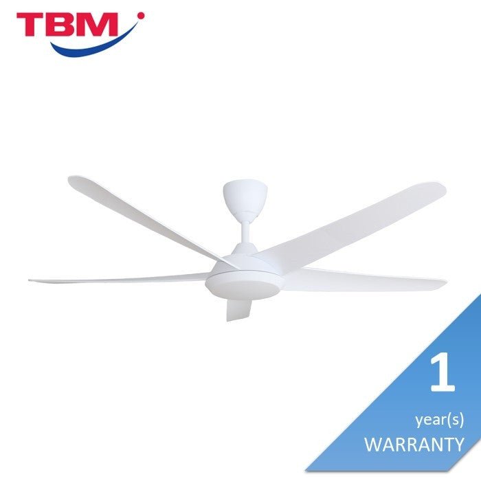 Alkova RACER 5B/60 MATT WHITE Ceiling Fan 60" 5 Blades Matt White | TBM Online