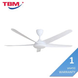 Alkova RACER 5B/60 MATT WHITE Ceiling Fan 60" 5 Blades Matt White | TBM Online