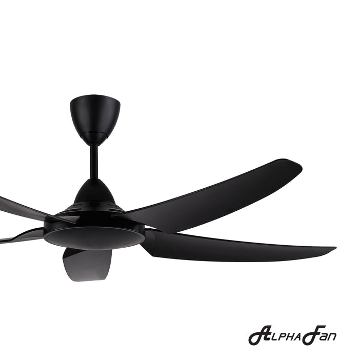 Alpha AX666 (DC) 5B/56 BLACK Ceiling Fan 56" 5 Blades With DC Motor Black | TBM Online