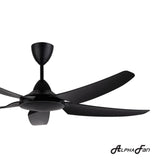 Alpha AX666 (DC) 5B/56 BLACK Ceiling Fan 56" 5 Blades With DC Motor Black | TBM Online