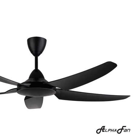 Alpha AX666 (DC) 5B/56 BLACK Ceiling Fan 56" 5 Blades With DC Motor Black | TBM Online