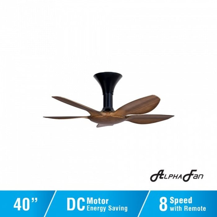 Alpha AX70 5B/40 WALNUT Ceiling Fan 40'' 5 Blades With Remote Walnut | TBM Online