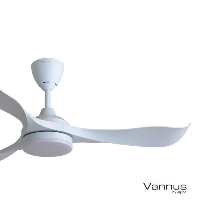 Vannus VC2 3B/52 LED MATT WHITE Ceiling Fan 52" 3 Blades With LED Matt White | TBM Online