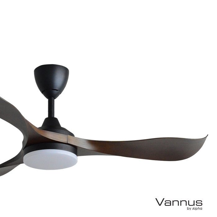 Vannus VC2 3B/52 LED WALNUT Ceiling Fan 52" 3 Blades With LED Walnut | TBM Online