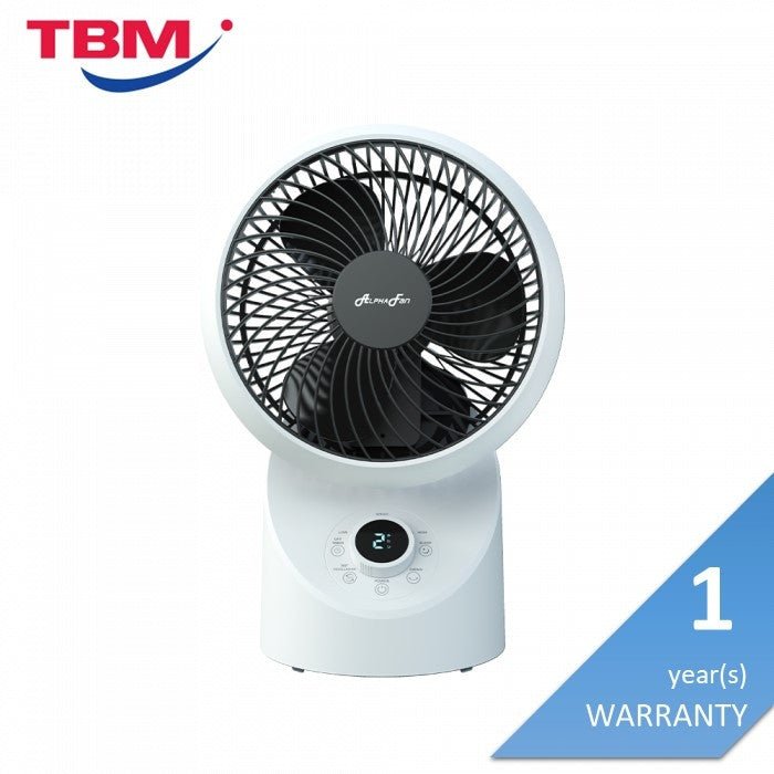 Alpha MOTTO DT 360-G2/7-AC + WHITE/BLACK Motto Desktop Fan 360 7" AC Motor White + Black | TBM Online