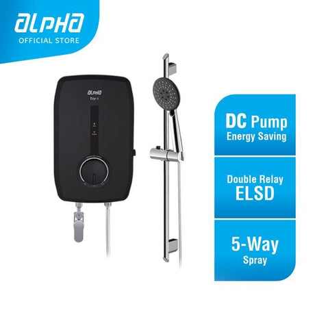 Alpha EZY-I MATT BLACK Home Shower DC Pump Matt Black | TBM Online