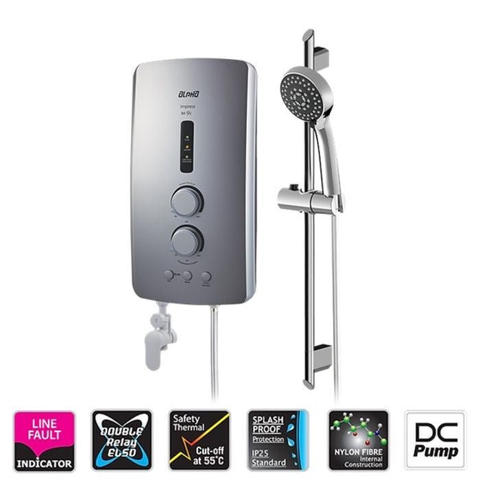 Alpha IM-9I MISTY SILVER (M-G11) Home Shower ELSD A. Test Dc Pump Misty Silver | TBM Online