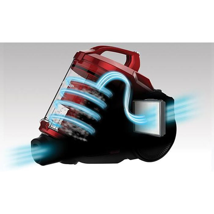 Sharp ECC1819R Vacuum Cleaner 1800W HEPA Filter Bagless | TBM Online
