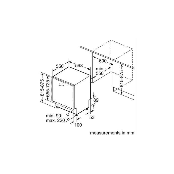 Bosch SMV25BX03R Built-in Dishwasher Fully Integrated | TBM Online