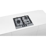 Bosch PCC6A5B90 Gas Hob Series 6 3 Burners Stainless Steel 60cm | TBM Online