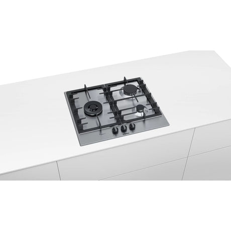 Bosch PCC6A5B90 Gas Hob Series 6 3 Burners Stainless Steel 60cm | TBM Online