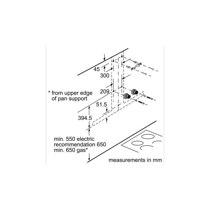 Bosch DWB91PR50A Chimney Hood Wall Mounted S/Steels Ecosilence Drive 90CM 964M3/H | TBM Online