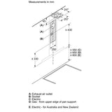Bosch DWB97DM50B Cooker Hood Wall Mounted Touch Control Stainless Steel 90CM 739M3/H | TBM Online